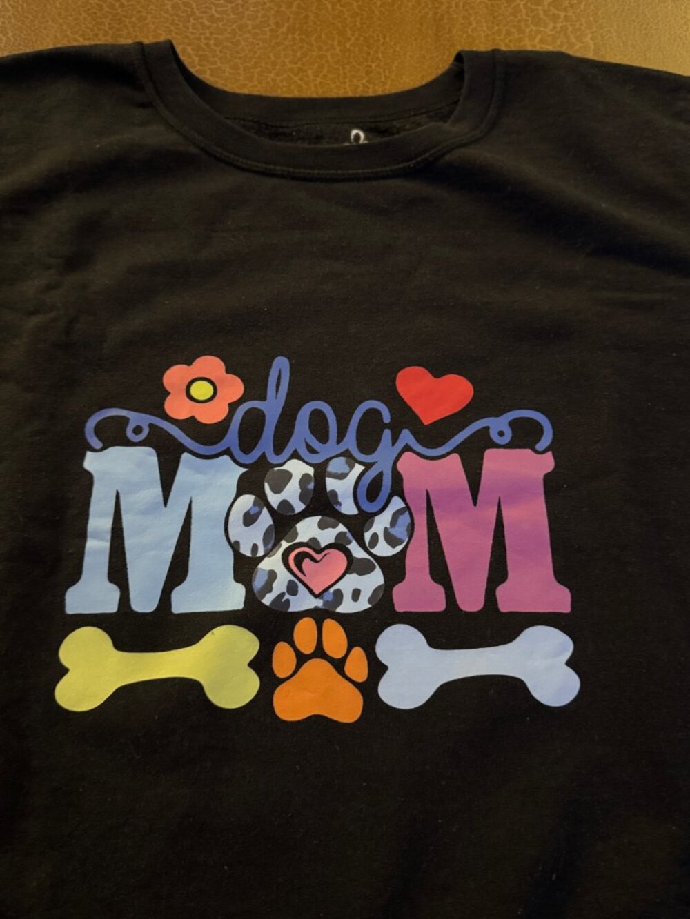 Upcycled & Handmade Dog Mom - Hanes Sweatshirt Size Medium